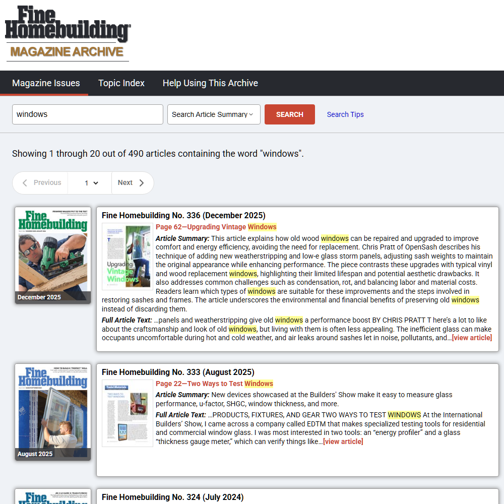 2025 Fine Homebuilding Archive (USB) Pre-Order